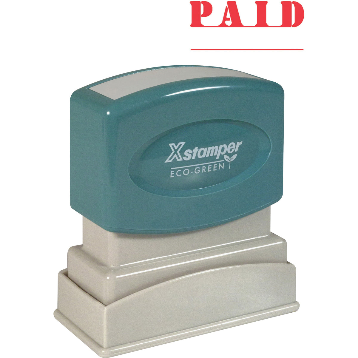 Xstamper PAID Title Stamp - Message Stamp - PAID - 0.50" Impression Width x 1.62" Impression Length - 100000 Impression(