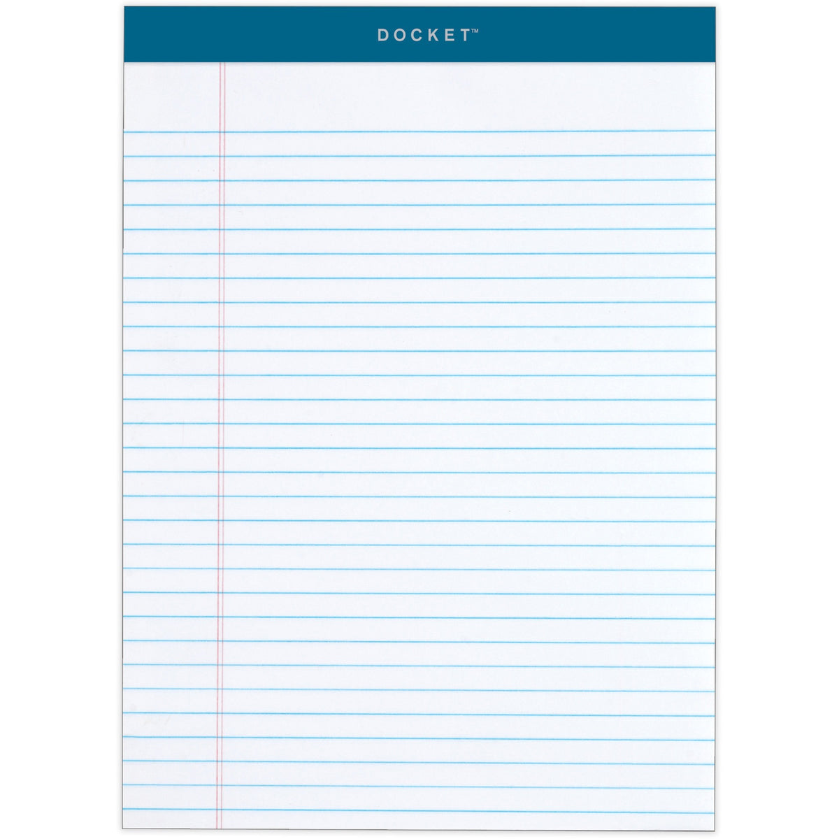 TOPS Docket Letr-Trim Legal Ruled White Legal Pads - 50 Sheets - Double Stitched - 0.34" Ruled - 16 lb Basis Weight - 12