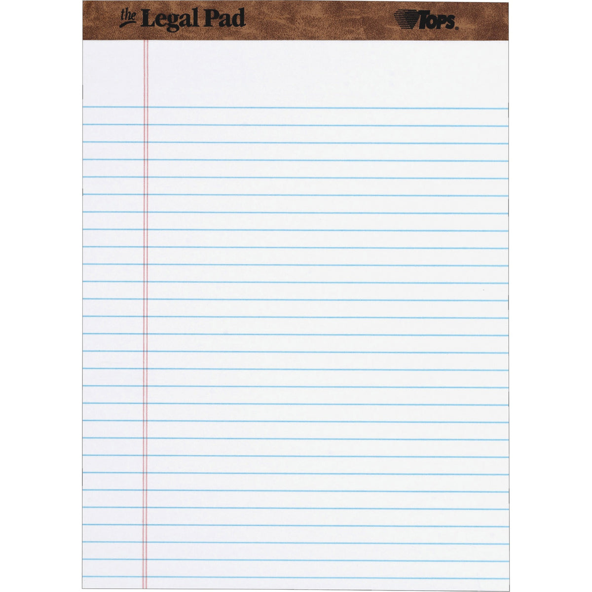 TOPS Letr-trim Perforated Legal Pads - 50 Sheets - Double Stitched - 0.34" Ruled - 16 lb Basis Weight - 8 1/2" x 11 3/4"