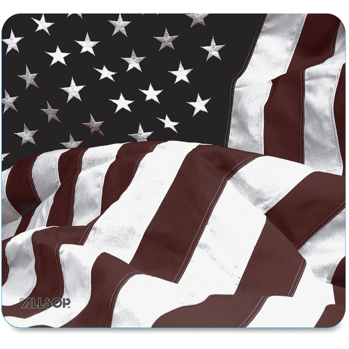 Allsop NatureSmart Image Mousepad - American Flag - (29302) - American Flag - 0.79" Height x 8.50" Width - Natural Rubbe
