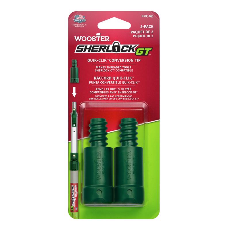 Wooster Sherlock 1.85 in. L X .5 in. D Fiberglass Extension Pole Conversion Tips Silver