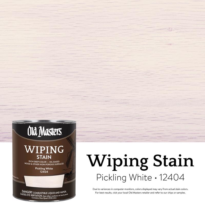 Old Masters Semi-Transparent Pickling White Oil-Based Wiping Stain 1 qt