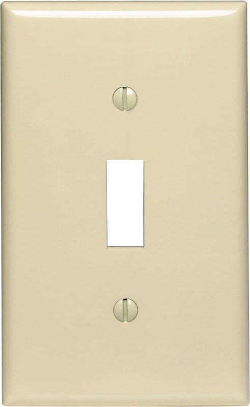 Leviton Ivory 1 gang Nylon Toggle Wall Plate 1 pk