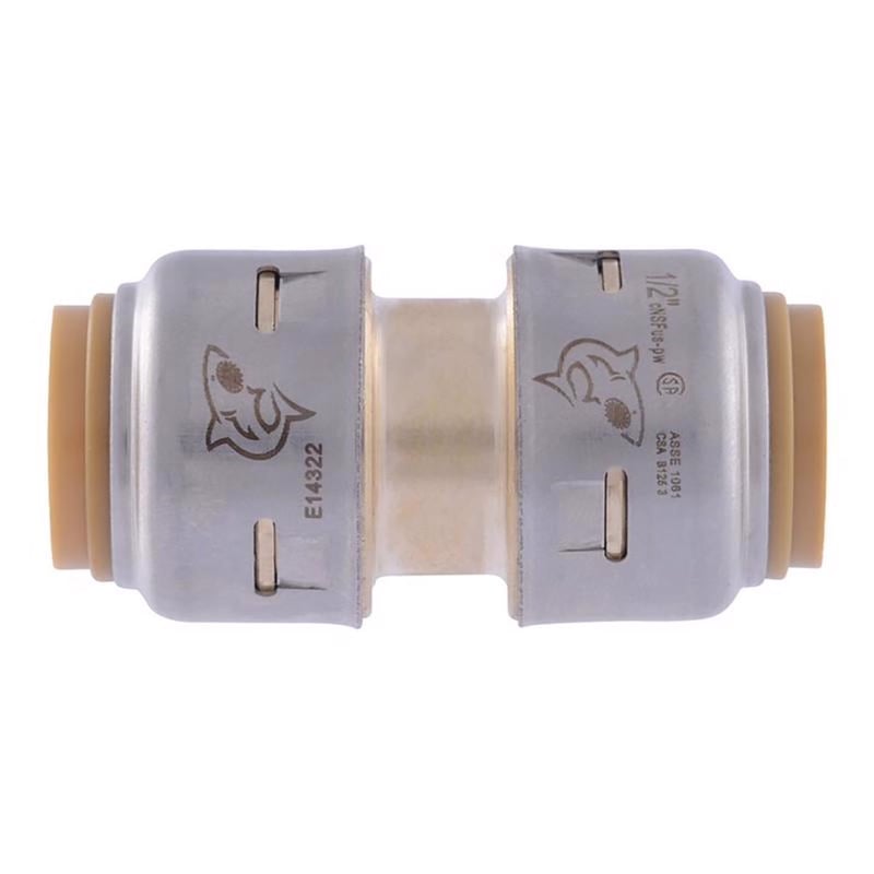 SharkBite Push to Connect 1/2 in. PTC each X 1/2 in. D Brass Coupling