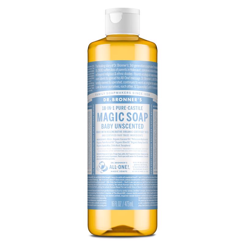 Dr. Bronner's 18-in-1 Baby Organic No Scent Pure-Castile Liquid Soap 16 oz 1 pk