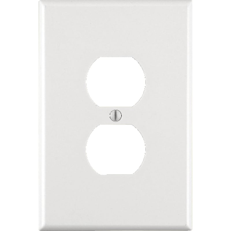 Leviton White 1 gang Thermoset Plastic Duplex Wall Plate 1 pk