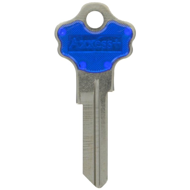 HILLMAN Traditional Key House/Office Key Blank 97 Single For Kwikset Locks Blue/Silver