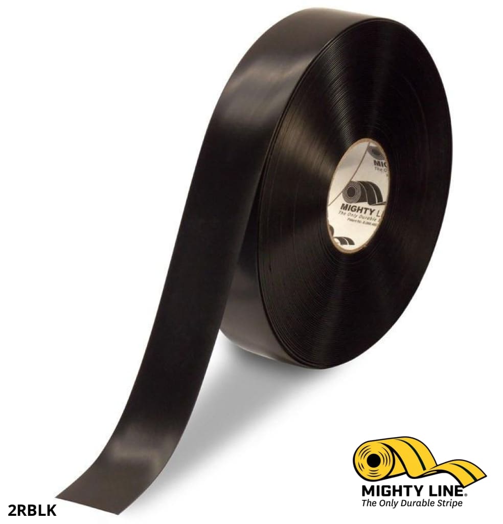 2" BLACK Solid Color Tape - 100' Roll - Safety Floor Tape