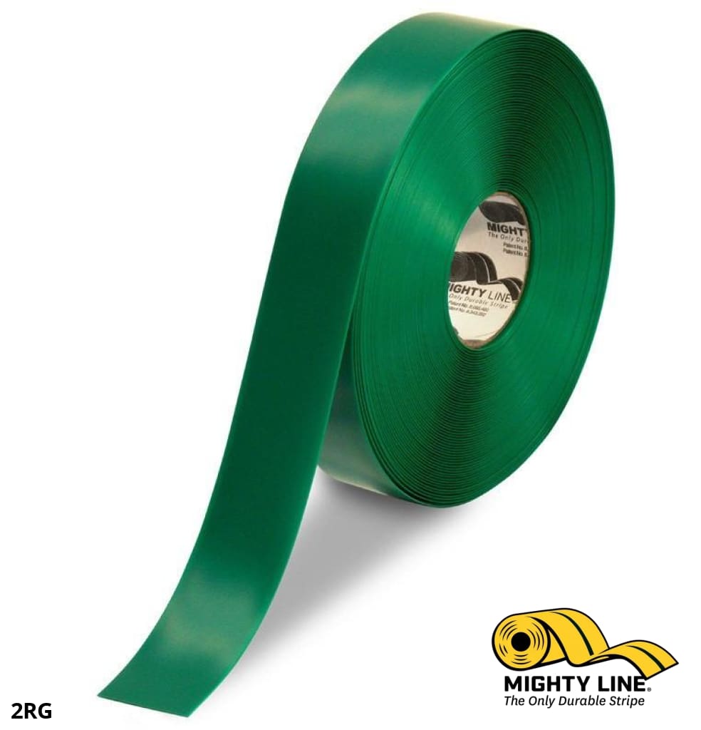 2" GREEN Solid Color Tape - 100' Roll - Safety Floor Tape