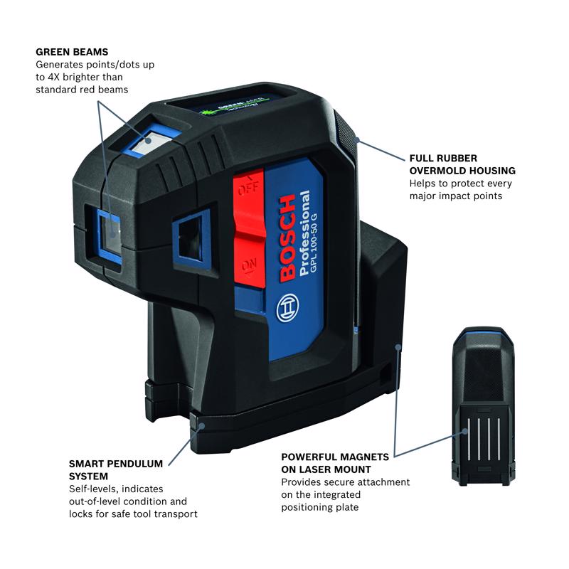 Bosch 5 beam Self Leveling 5 Dot Laser 125 ft. 5 pc