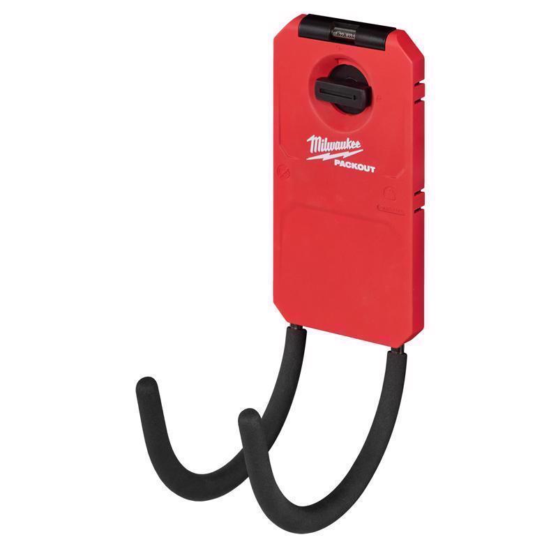 Milwaukee Packout Shop Storage Curved Hook Plastic Black/Red