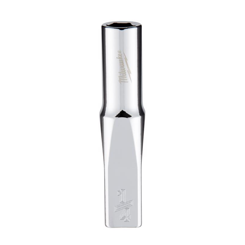 Milwaukee 1/4 in. X 1/4 in. drive SAE 6 Point Standard Deep Socket 1 pc