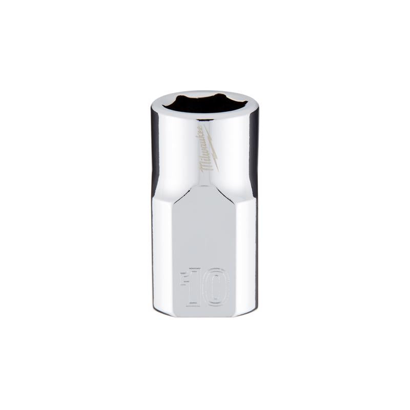 Milwaukee 10 mm X 3/8 in. drive Metric 6 Point Standard Socket 1 pc