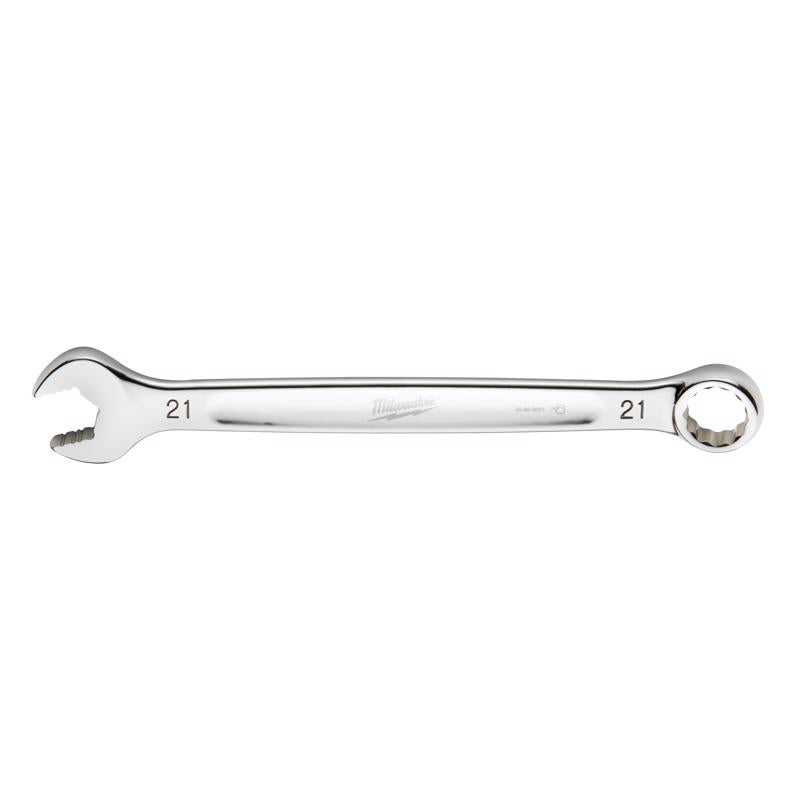 Milwaukee 21 mm X 21 mm 12 Point Metric Combination Wrench 10.71 in. L 1 pc