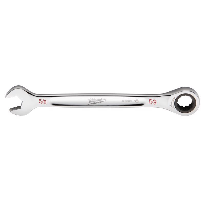 Milwaukee 5/8 in. X 5/8 in. 12 Point SAE Ratcheting Combination Wrench 8.58 in. L 1 pc