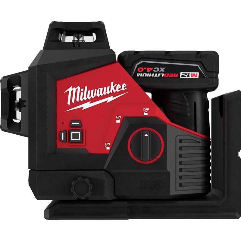 Milwaukee M12 3 beam Self Leveling Laser Level Kit 250 ft. 5 pc