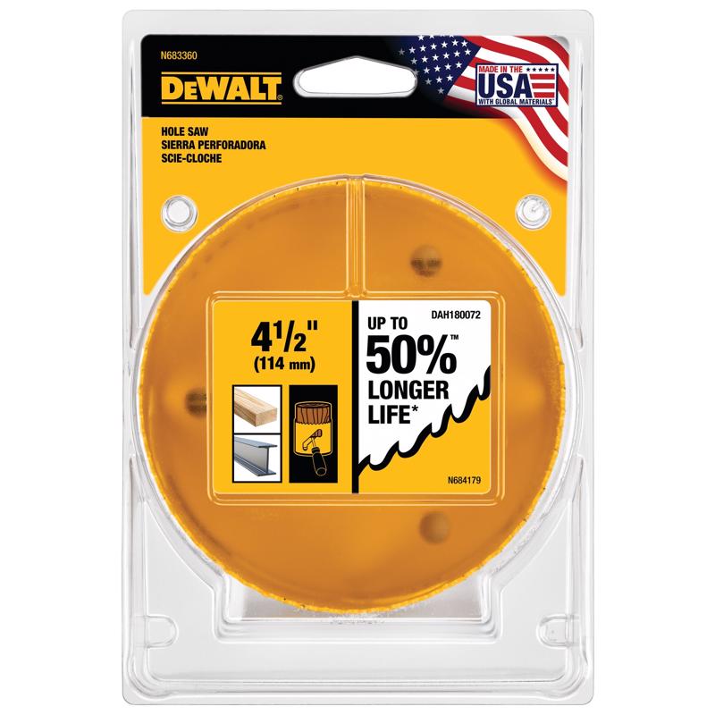 DEWALT 4-1/2 in. Bi-Metal Hole Saw