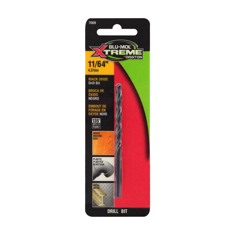 Blu-Mol Xtreme 11/64 in. High Speed Steel Drill Bit 1 pk