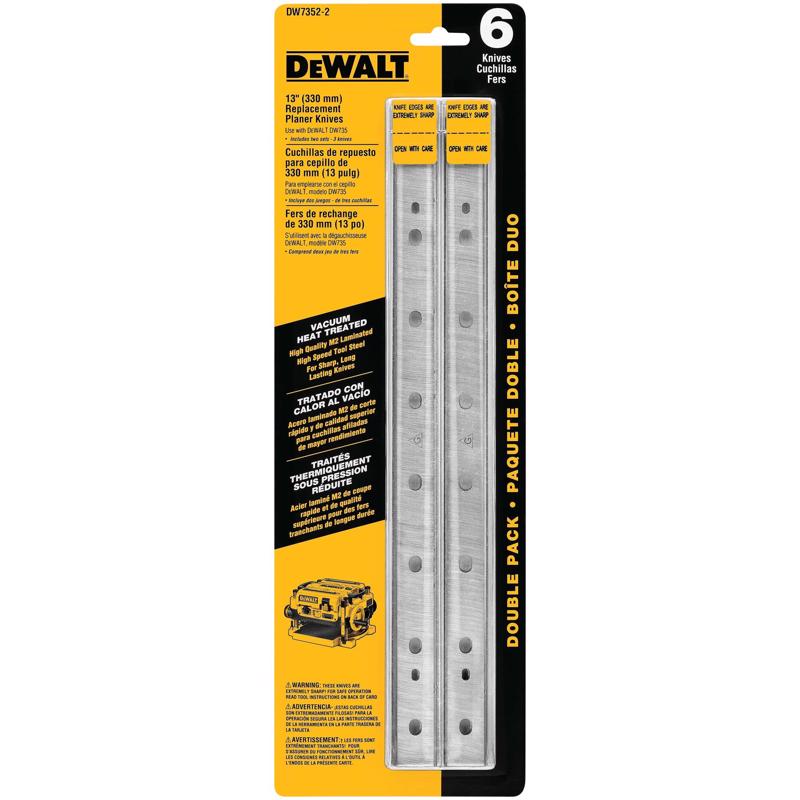 DEWALT 13 in. L Steel Planer Knife Set Double-Edged 2 pk