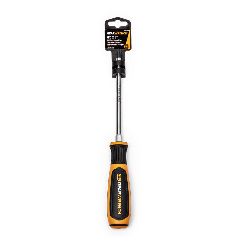 GEARWRENCH #3 X 6 in. L Phillips Screwdriver 1 pk