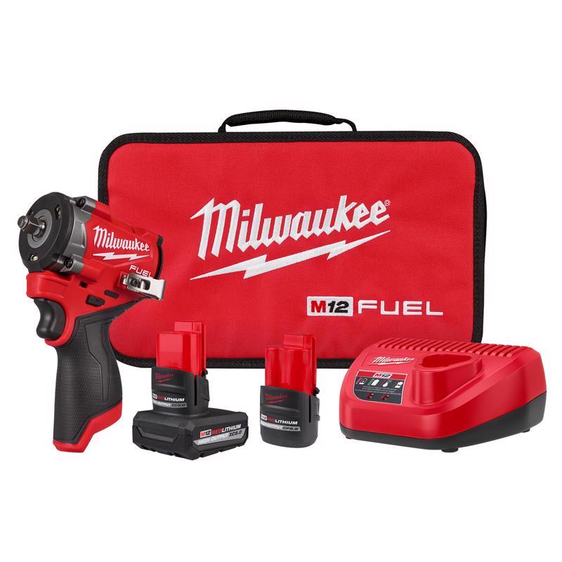 Milwaukee M12 FUEL 3/8 in. Cordless Brushless Impact Wrench Kit (Battery & Charger)
