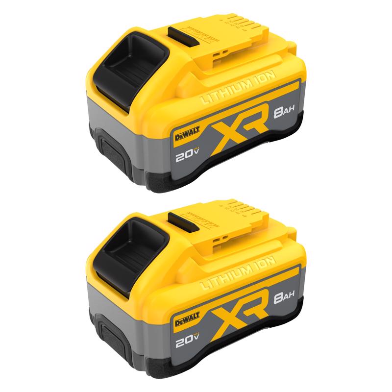 DeWalt 20V MAX XR DCB2108-2 8 Ah Lithium-Ion Battery 2 pc