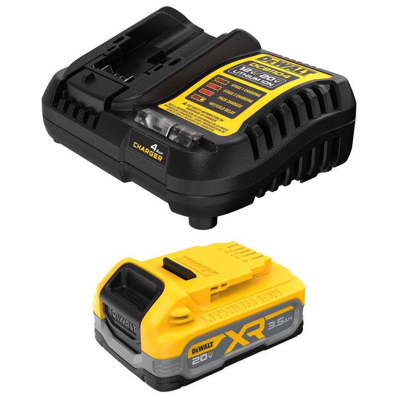 DeWalt 20V MAX XR DCBP320C 3.5 Ah Lithium-Ion Battery and Charger Starter Kit 2 pc