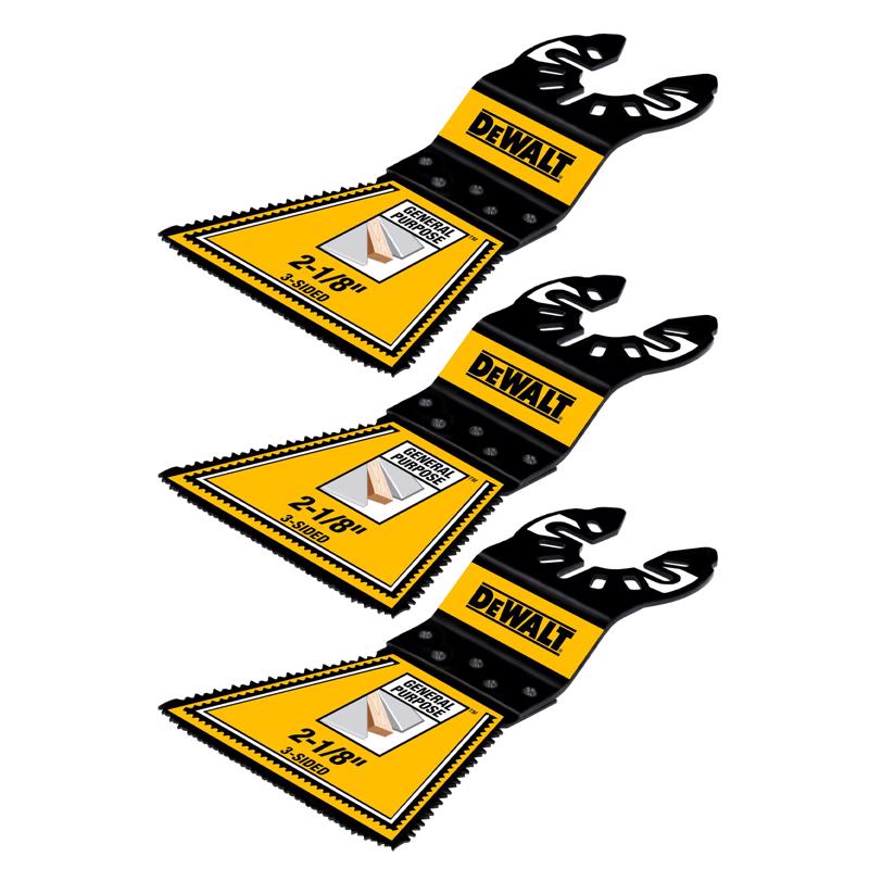 DEWALT 2-1/8 in. W Bi-Metal 3-Sided Oscillating Blade Set 3 pk