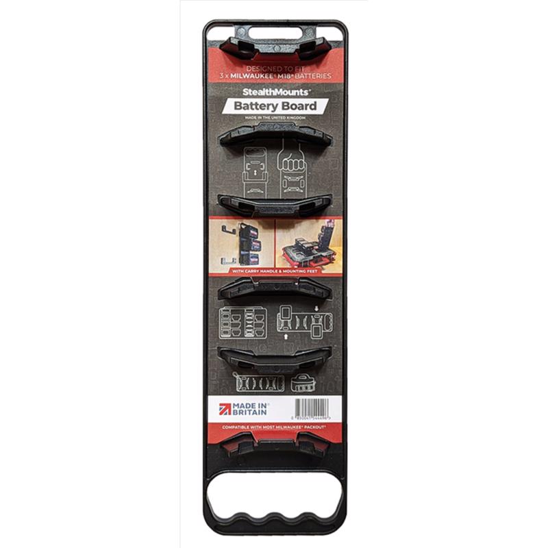 StealthMounts Milwaukee M18 Battery Rack Black