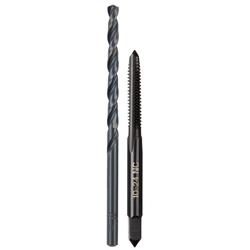 Milwaukee SAE 10-24 NC Straight Flute Plug Tap & #25 Drill Bit