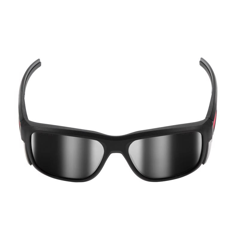 Milwaukee Full Frame Safety Glasses Silver Mirror Lens Black Frame 1 pair