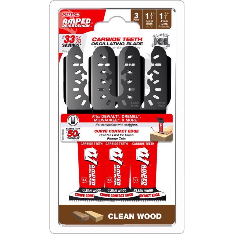 Diablo Demo Demon 1-3/4 in. L Carbide Oscillating Blade 3 pk