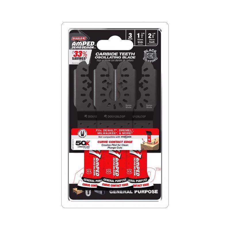 Diablo Demo Demon 2-1/8 in. L Carbide Oscillating Blade 3 pk