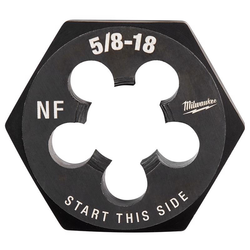 Milwaukee SAE 5/8-18 NF 1-7/16' Hex Threading Die