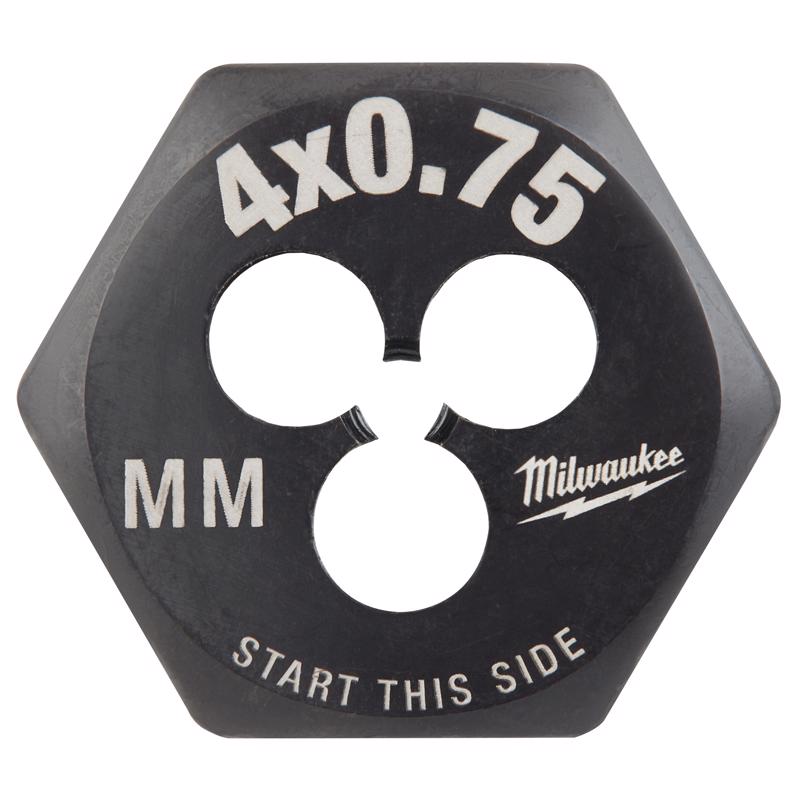 Milwaukee Metric M4x0.75 mm 1' Hex Threading Die