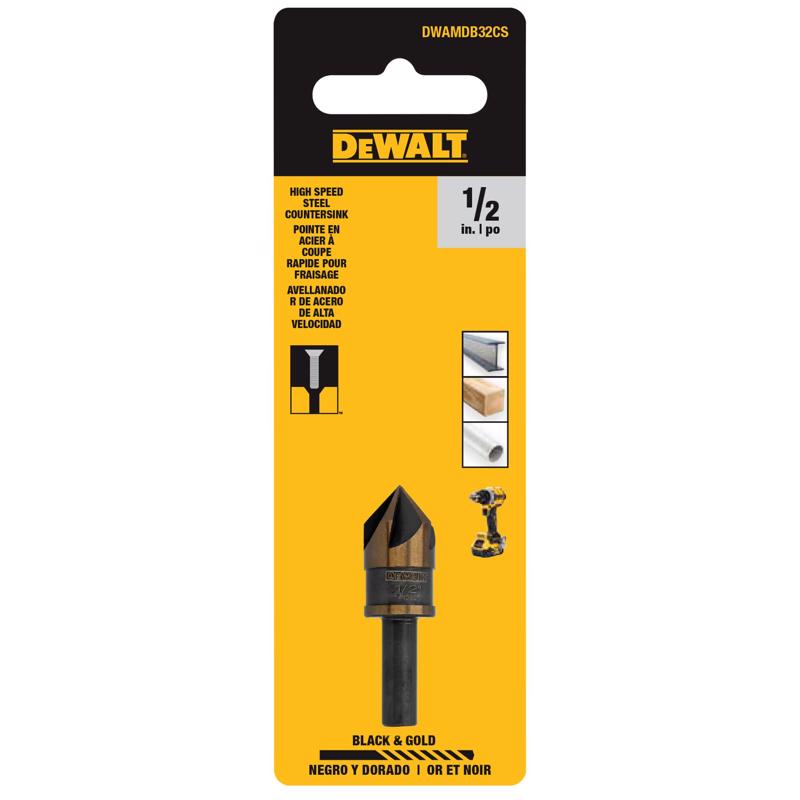 DEWALT 1/2 in. High Speed Steel Countersink Bit 1 pc
