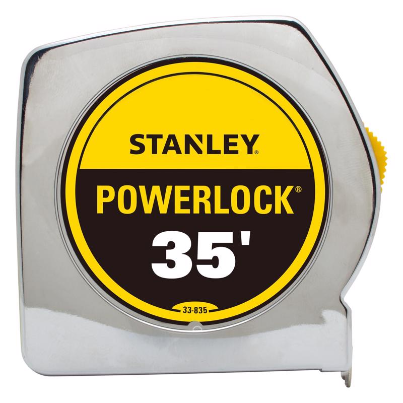Stanley PowerLock 35 ft. L X 1 in. W Compact Tape Measure 1 pk