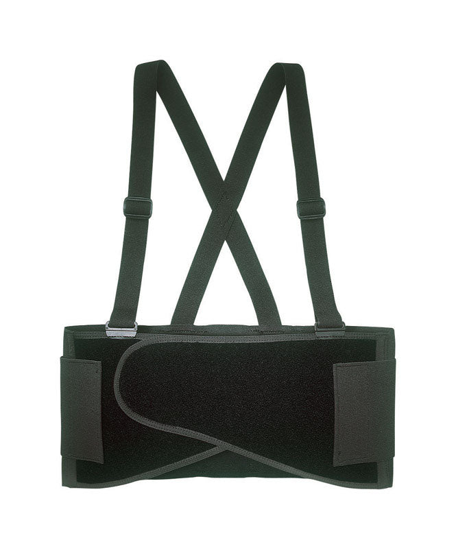 CLC 46 in to 56 in. Elastic Support Belt with Suspenders Back Support Belt Black XL 1 pc