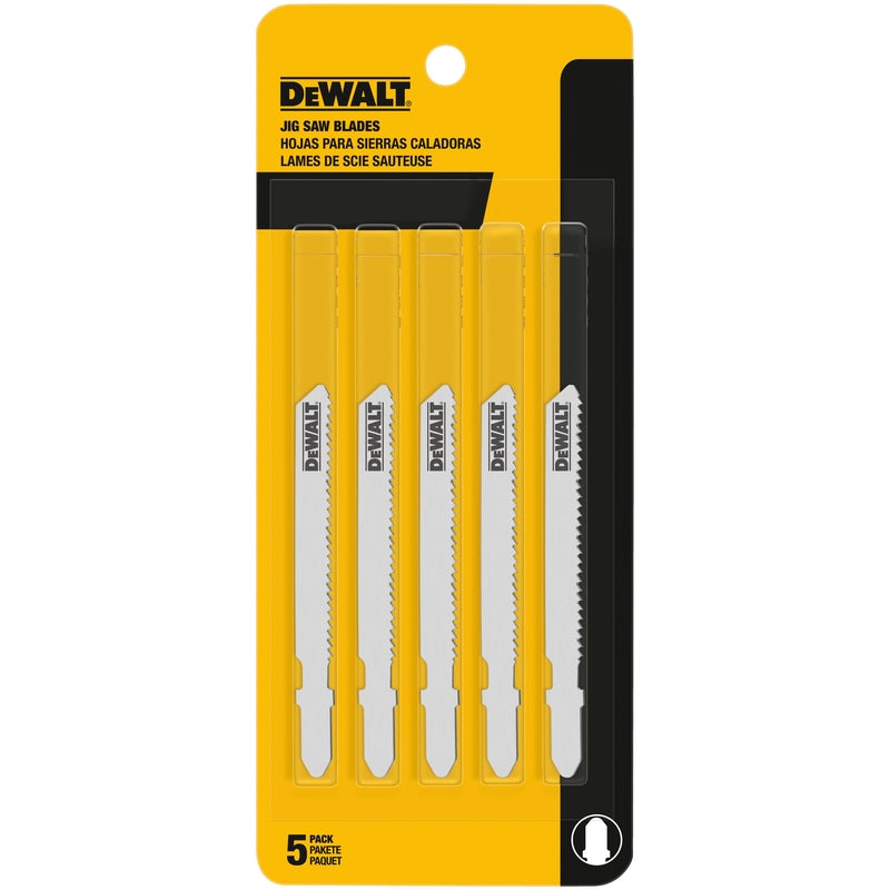DEWALT 3 in. Cobalt Steel T-Shank Jig Saw Blade 24 TPI 5 pk