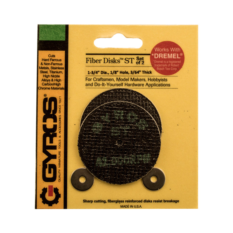Gyros Tools Fiber Disks ST 1-3/4 in. D X 1/8 in. X 1/32 in. thick Fiberglass Super Tensile Strength