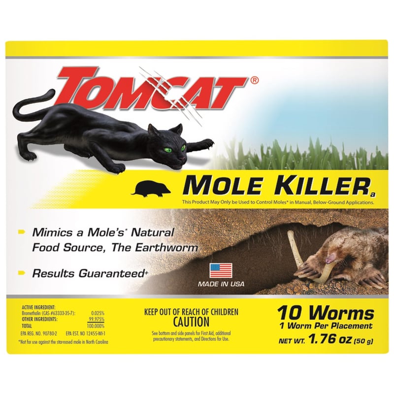 Tomcat Bait Worms For Moles 50 gm 10 pk