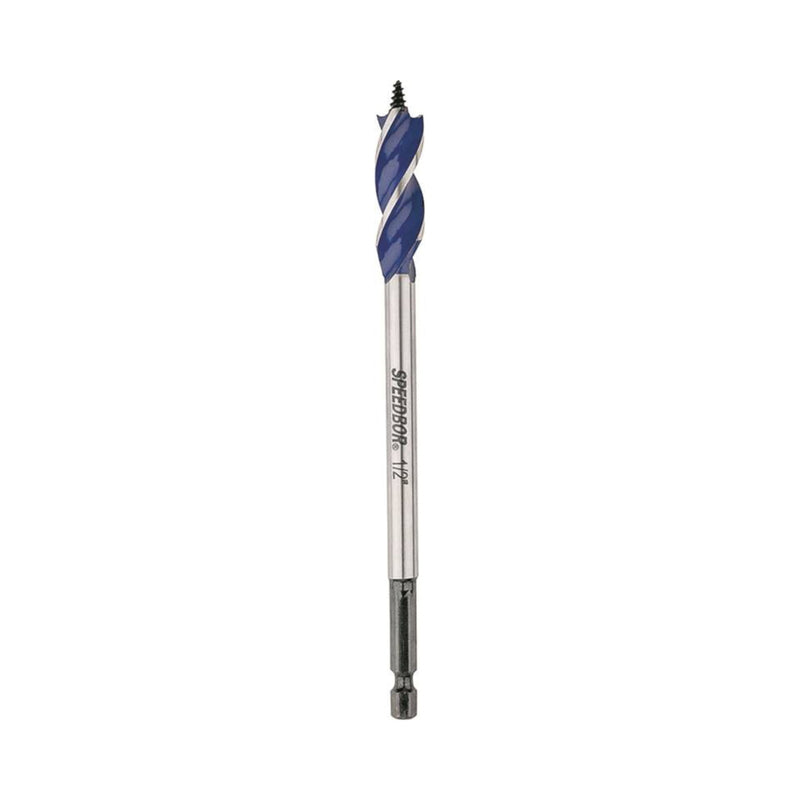 IRWIN Speedbor 1/2 in. X 6 in. L Carbon Steel Wood Boring Bit Quick-Change Hex Shank 1 pc