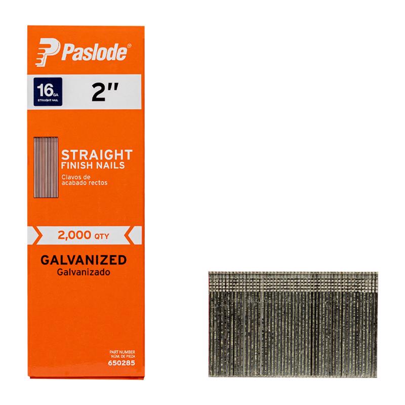 Paslode 2 in. L X 16 Ga. Straight Strip Galvanized Finish Nails 2000 pk