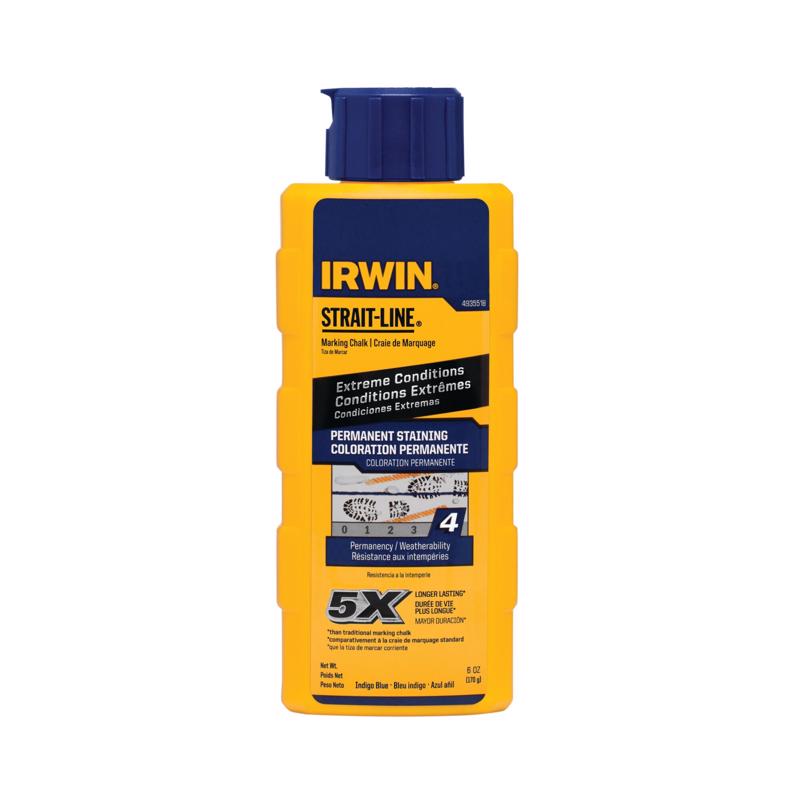 Irwin Strait-Line 8 oz Permanent Marking Chalk Blue 1 pk