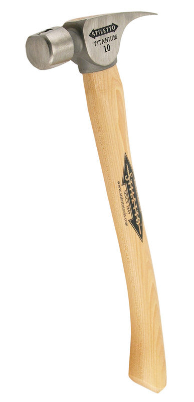 Stiletto 10 oz Milled Face Claw Hammer 14.5 in. Hickory Handle