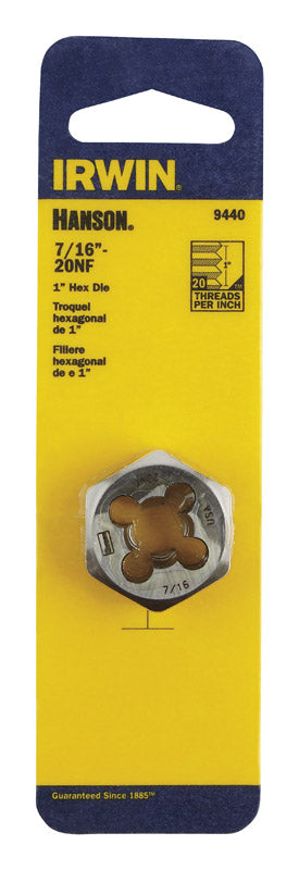 Irwin Hanson SAE 7/16 in. Hexagon Die