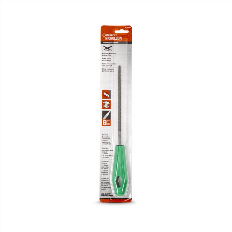 Crescent Nicholson 6 in. L X 1/4 in. W High Carbon Steel Bastard Cut File 1 pc