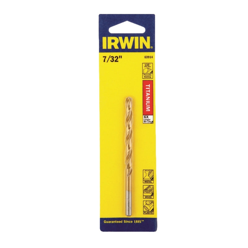 IRWIN 7/32 in. X 3-3/4 in. L High Speed Steel Drill Bit Straight Shank 1 pc