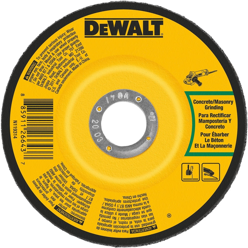 DeWalt 4 in. D X 5/8 in. X 1/4 in. thick Masonry Grinding Wheel 1 pc