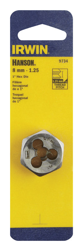 Irwin Hanson Metric 8 - 1.25 mm Hexagon Die